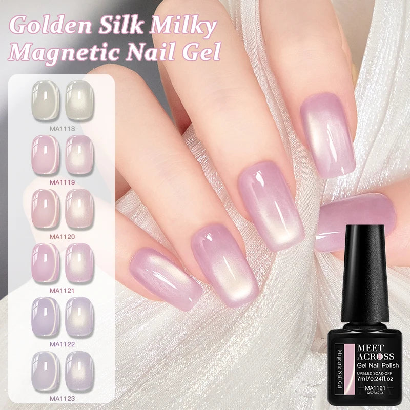 Brillo Seda Dorada Magnético Gel