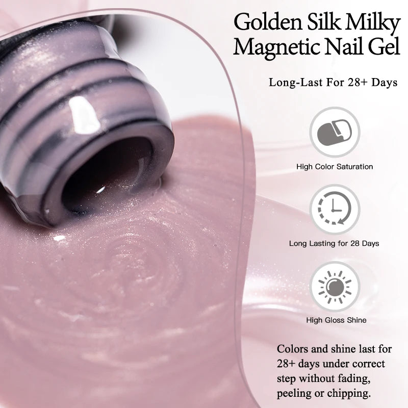 Brillo Seda Dorada Magnético Gel